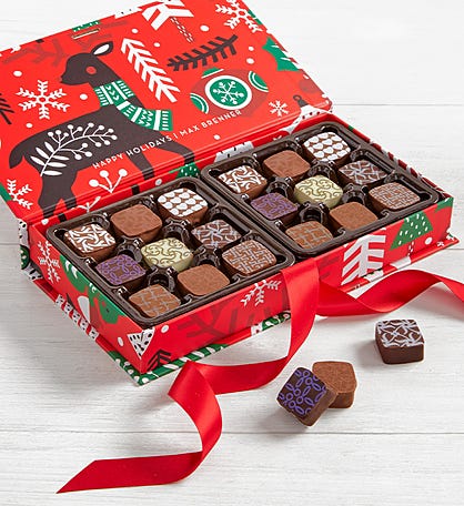 Max Brenner 18 pc Holiday Chocolate Pralines Box